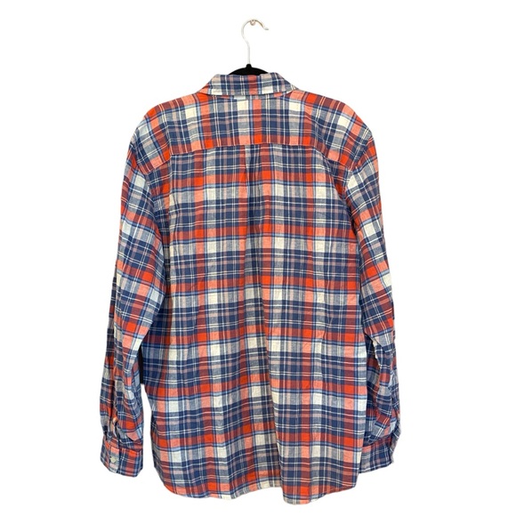 New NWT Gap Men’s Plaid Linen and Cotton Blend Button Down Casual Shirt Size XL - Picture 2 of 5